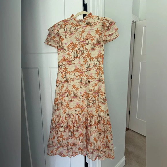 Olivia James The Label Delia Dress Escape Tawny Maxi - Picture 5 of 7